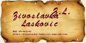 Živoslavka Lasković vizit kartica
